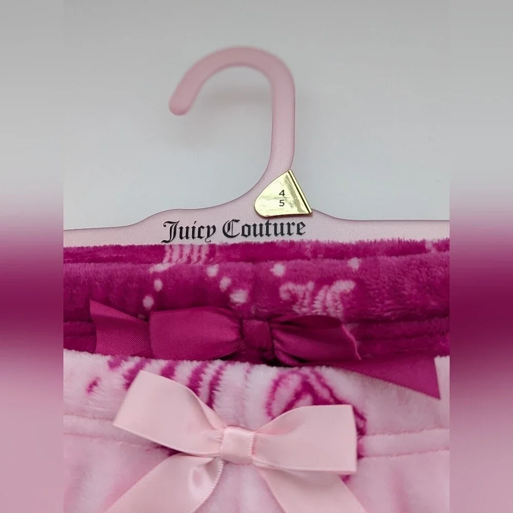 NWT Juicy Girls (4/5) 2-Pack Fleece Pyjama Bottoms/Boxers/Sleep Set